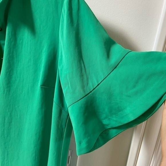 Banana Republic Green Flutter Sleeve Polo Dress S - Picture 6 of 14